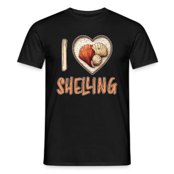 J’aime bombarder des coquillages Shell Collector Gift - T-shirt homme - noir - Devant - AI Model Male 178 light (178cm)