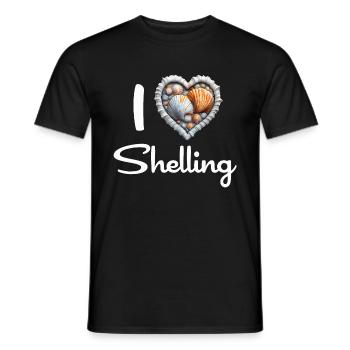 J’aime bombarder des coquillages Shell Collector Gift - T-shirt homme - noir - Devant - AI Model Male 178 light (178cm)