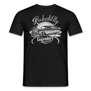 Rockabilly Legendary Garage Cadillac Retro Vintage - Männer T-Shirt - Schwarz - Vorne - AI Model Male 178 light (178cm)