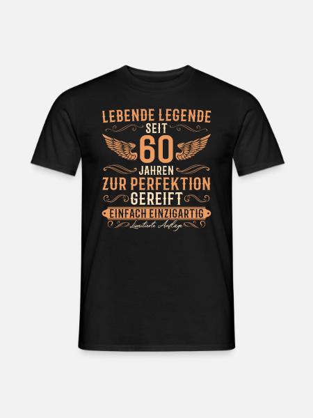 60 Geburtstag Lebende Legende seit 60 Jahren - Männer T-Shirt - Schwarz