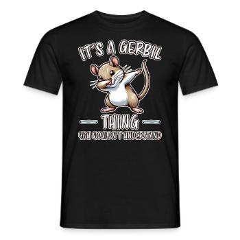 Dabbing Gerbil Dire Racing Rat Gerbil Cadeau - T-shirt homme - noir - Devant - AI Model Male 178 light (178cm)