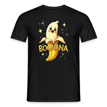 Boonana - La banane comme un fantôme - T-shirt homme - noir - Devant - AI Model Male 178 light (178cm)