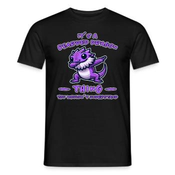 Dabbing Bearded Dragons Saying Joke Bearded Dragons Gift - Men's T-Shirt - black - Front - AI Model Male 178 light (178cm)