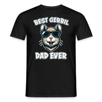 Gerbille disant Gerbil papa Drôle Gerbille Cadeau - T-shirt homme - noir - Devant - AI Model Male 178 light (178cm)