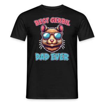 Gerbille disant Gerbil papa Drôle Gerbille Cadeau - T-shirt homme - noir - Devant - AI Model Male 178 light (178cm)