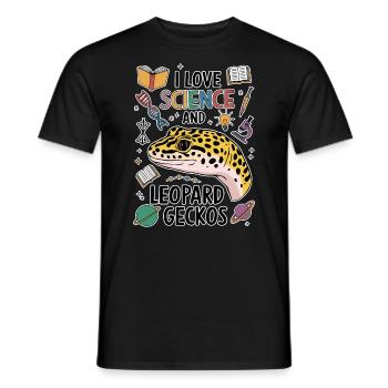 Leopard Gecko Saying Student Leopard Gecko Gift - Men's T-Shirt - black - Front - AI Model Male 178 light (178cm)