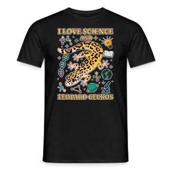 Leopard Gecko Saying Student Leopard Gecko Gift - Men's T-Shirt - black - Front - AI Model Male 178 light (178cm)
