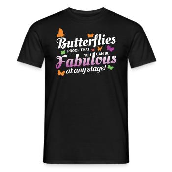 Schmetterlinge, Schmetterlinge, Insektensammler, Entomologie - Männer T-Shirt - Schwarz - Vorne - AI Model Male 178 light (178cm)