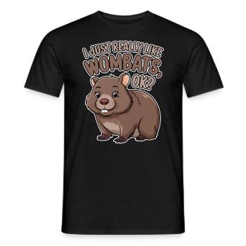 Wombat Disant Australie Drôle Wombats Cadeau - T-shirt homme - noir - Devant - AI Model Male 178 light (178cm)