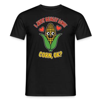 Corncob saying corn funny corncob gift - Men's T-Shirt - black - Front - AI Model Male 178 light (178cm)