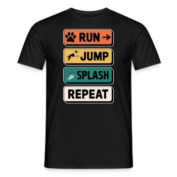 Dock Diving Saying Dog Diving Dock Diving Gift - Men's T-Shirt - black - Front - AI Model Male 178 light (178cm)
