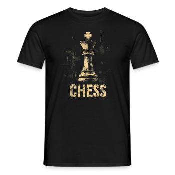 Queen Chess Masterpiece Design - Men's T-Shirt - black - Front - AI Model Male 178 light (178cm)
