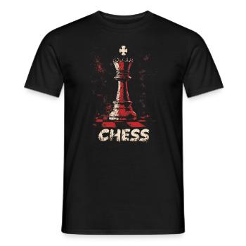 Queen Chess Masterpiece Design - Men's T-Shirt - black - Front - AI Model Male 178 light (178cm)