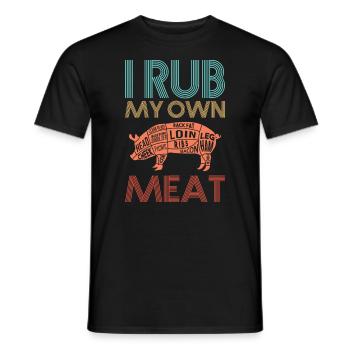 Je frotte ma propre viande de porc BBQ - T-shirt homme - noir - Devant - AI Model Male 178 light (178cm)