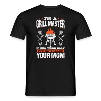Je suis un maître du gril si le barbecue était facile - T-shirt homme - noir - Devant - AI Model Male 178 light (178cm)