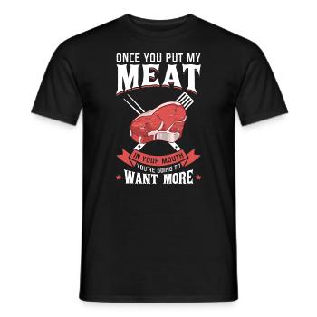 Dès que tu auras ma chair dans ta bouche - T-shirt homme - noir - Devant - AI Model Male 178 light (178cm)