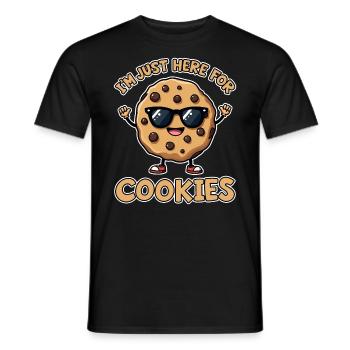Cookies Saying Chocolate Cookies Funny Cookie Gift - Men's T-Shirt - black - Front - AI Model Male 178 light (178cm)