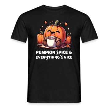 Épices de citrouille et tout est bon - T-shirt homme - noir - Devant - AI Model Male 178 light (178cm)