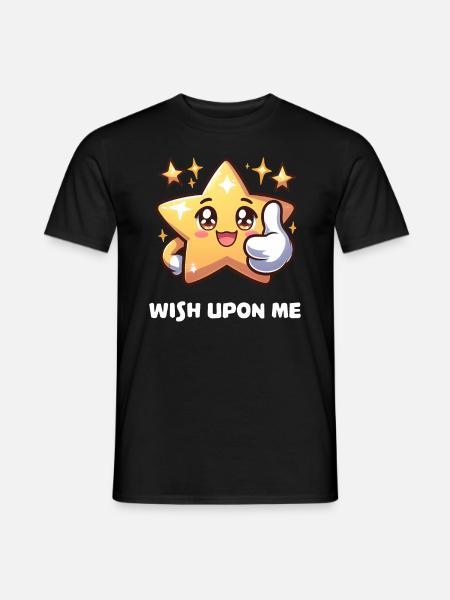 Wish upon me - Männer T-Shirt - Schwarz