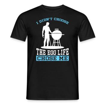 BBQ : The Egg Life m’a choisi - T-shirt homme - noir - Devant - AI Model Male 178 light (178cm)