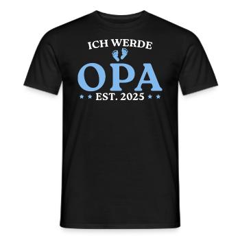 Ich werde Opa 2025 Babyparty - Männer T-Shirt - Schwarz - Vorne - AI Model Male 178 light (178cm)
