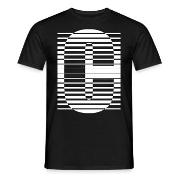 LETTER C - Men's T-Shirt - black - Front - AI Model Male 178 light (178cm)