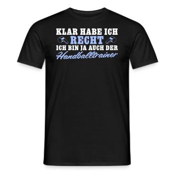 Handballtrainer Klar habe ich recht - Männer T-Shirt - Schwarz - Vorne - AI Model Male 178 light (178cm)