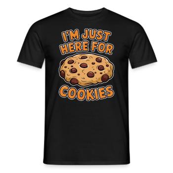 Cookies Saying Chocolate Cookies Funny Cookie Gift - Men's T-Shirt - black - Front - AI Model Male 178 light (178cm)