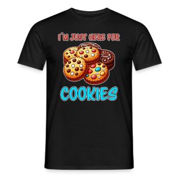 Cookies Saying Chocolate Cookies Funny Cookie Gift - Men's T-Shirt - black - Front - AI Model Male 178 light (178cm)