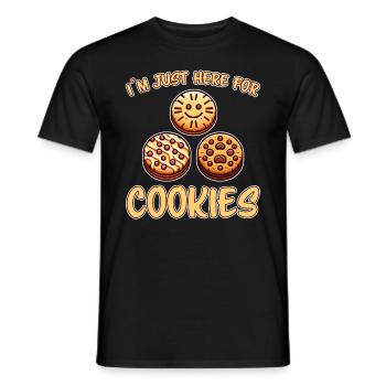 Cookies Saying Chocolate Cookies Funny Cookie Gift - Men's T-Shirt - black - Front - AI Model Male 178 light (178cm)