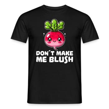 Don’t Make Me Blush Radis Mignon - T-shirt homme - noir - Devant - AI Model Male 178 light (178cm)