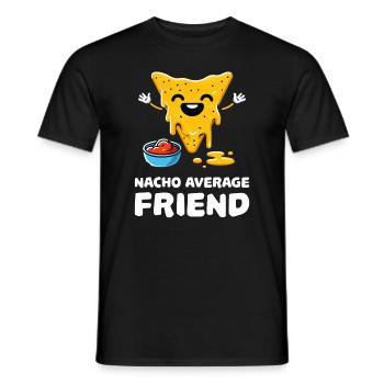 Nacho Average Friend Lustiger Nacho - Männer T-Shirt - Schwarz - Vorne - AI Model Male 178 light (178cm)