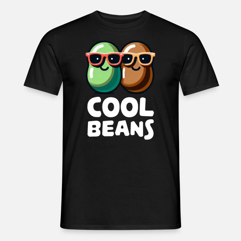 Coole Bohnen Lustiges Bohnendesign - Männer T-Shirt - Schwarz