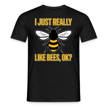 Bee Saying Beekeeper Bee Funny Bee Gift - Men's T-Shirt - black - Front - AI Model Male 178 light (178cm)