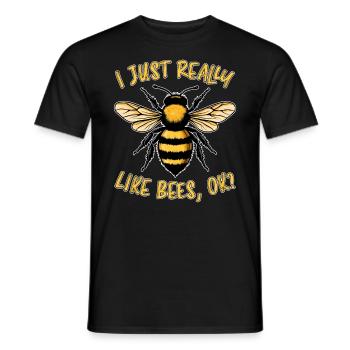 Bee Saying Beekeeper Bee Funny Bee Gift - Men's T-Shirt - black - Front - AI Model Male 178 light (178cm)