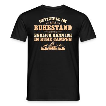 Rentner Wohnmobil Camping im Ruhestand - Männer T-Shirt - Schwarz - Vorne - AI Model Male 178 light (178cm)