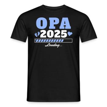 Opa 2025 loading Schwangerschaft verkünden - Männer T-Shirt - Schwarz - Vorne - AI Model Male 178 light (178cm)
