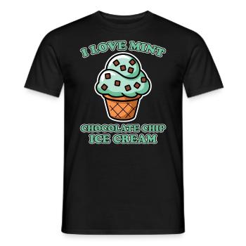 Schoko Minz Eis Spruch Lustiges Minz Eis Geschenk - Männer T-Shirt - Schwarz - Vorne - AI Model Male 178 light (178cm)