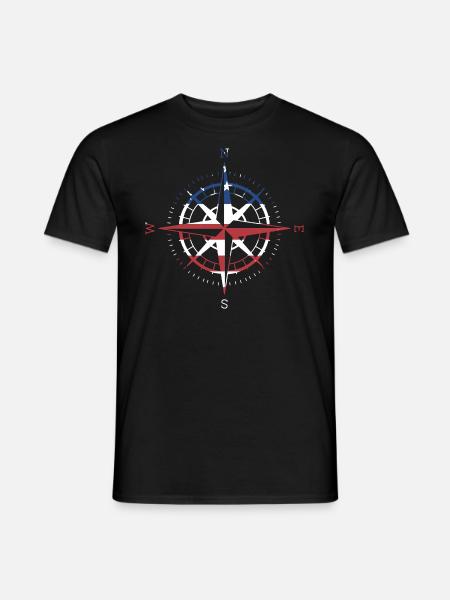 Geocacher Us Flag Geocaching - Men's T-Shirt - black