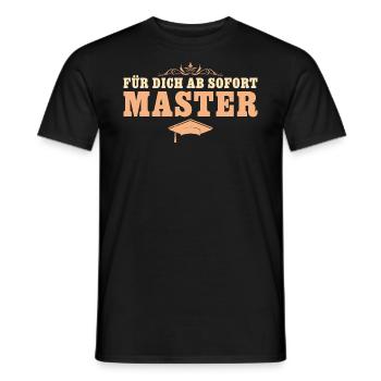 Masterprüfung Studium Abschluss Master - Männer T-Shirt - Schwarz - Vorne - AI Model Male 178 light (178cm)