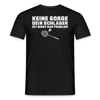 Badminton Dein Schläger ist nicht das Problem - Männer T-Shirt - Schwarz - Vorne - AI Model Male 178 light (178cm)