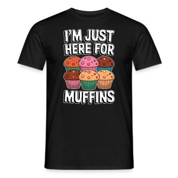 Muffin Saying Muffins Funny Muffins Gift - Men's T-Shirt - black - Front - AI Model Male 178 light (178cm)