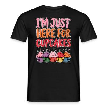 Cupcake Spruch Cupcakes Lustiges Cupcake Geschenk - Männer T-Shirt - Schwarz - Vorne - AI Model Male 178 light (178cm)