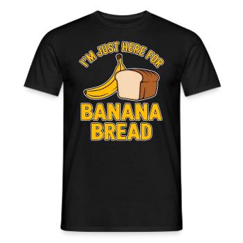 Banana Bread Saying Funny Banana Bread Gift - Men's T-Shirt - black - Front - AI Model Male 178 light (178cm)