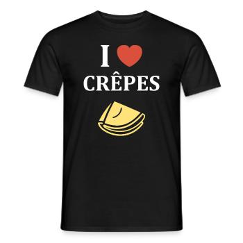 crêpe - T-shirt homme - noir - Devant - AI Model Male 178 light (178cm)