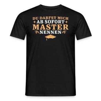 Darfst mich Master nennen Bestandene Masterprüfung - Männer T-Shirt - Schwarz - Vorne - AI Model Male 178 light (178cm)