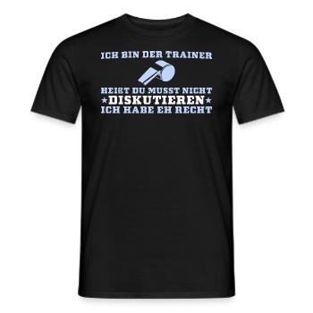 Fußballtrainer Ich habe eh recht Trainer - Männer T-Shirt - Schwarz - Vorne - AI Model Male 178 light (178cm)