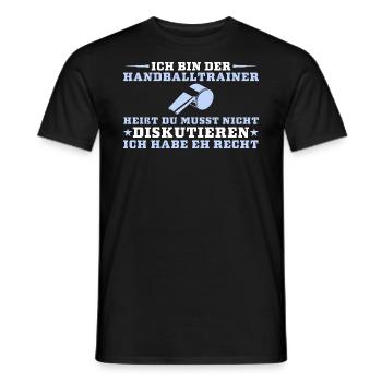 Handballtrainer Ich habe eh recht - Männer T-Shirt - Schwarz - Vorne - AI Model Male 178 light (178cm)