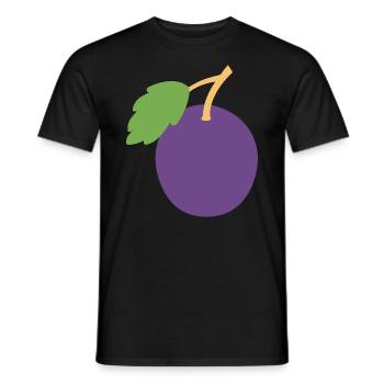 Pflaume - Männer T-Shirt - Schwarz - Vorne - AI Model Male 178 light (178cm)