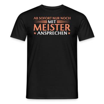 Meister Abschluss bestandene Meisterprüfung - Männer T-Shirt - Schwarz - Vorne - AI Model Male 178 light (178cm)